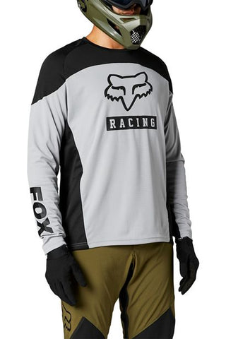 FOX DEFEND LONG SLEEVE JERSEY STEEL GREY