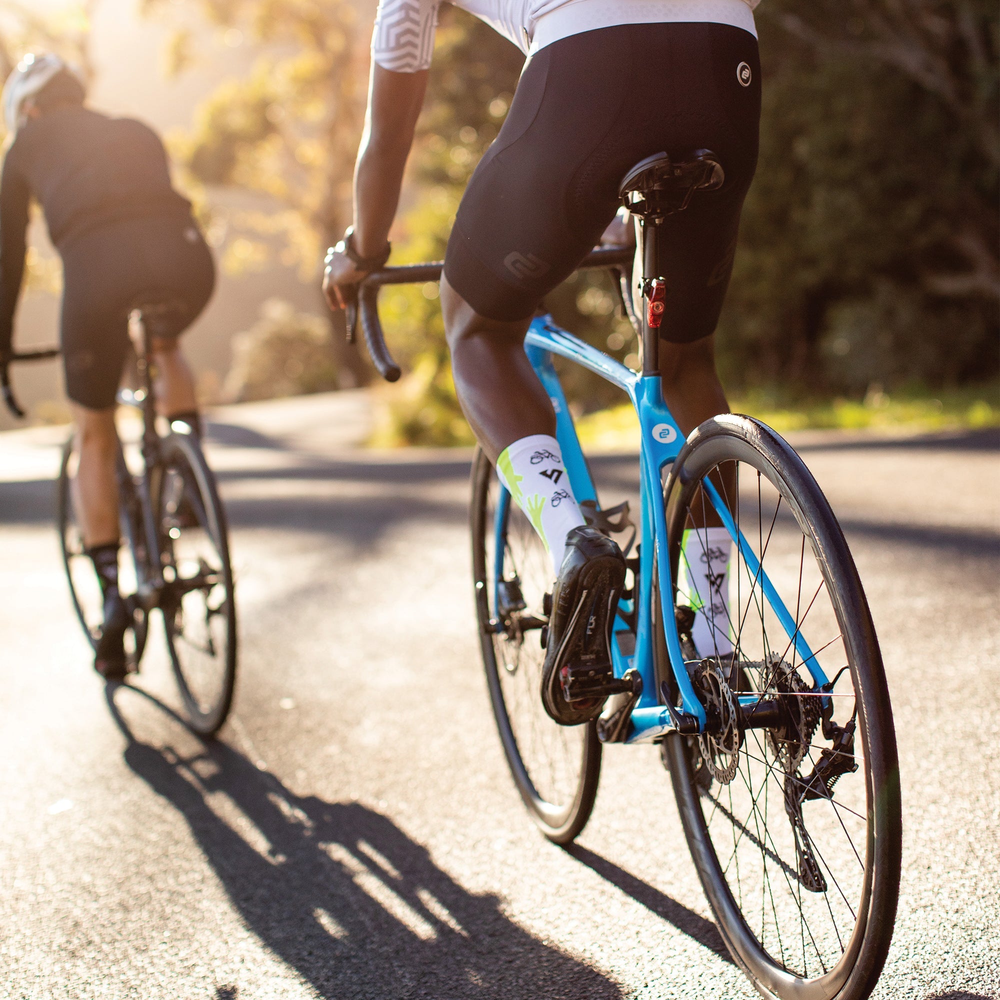 VERSUS CYCLING SOCKS QHUBEKA WHITE & LIME BIKES