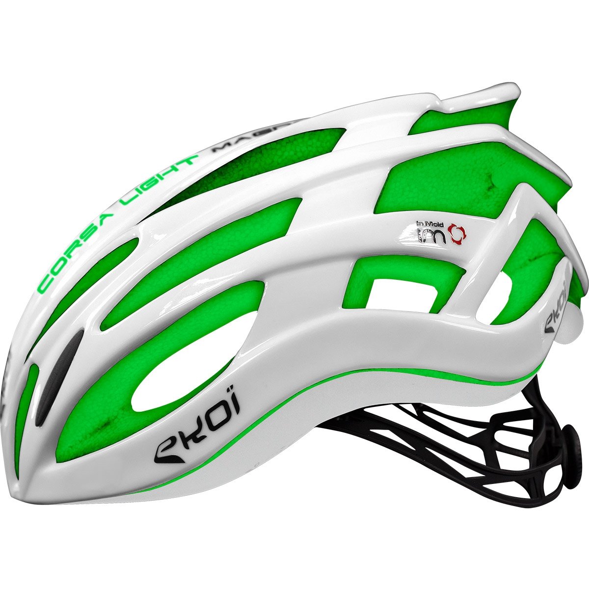 EKOI CORSA LIGHT WHITE GREEN HELMET