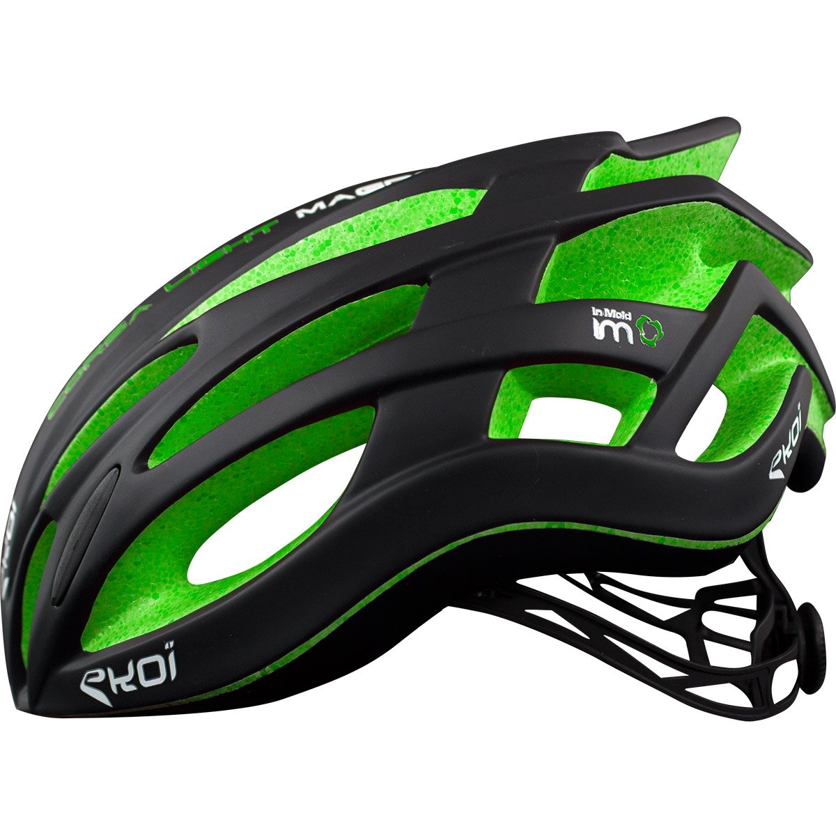 EKOI CORSA LIGHT BLACK GREEN HELMET