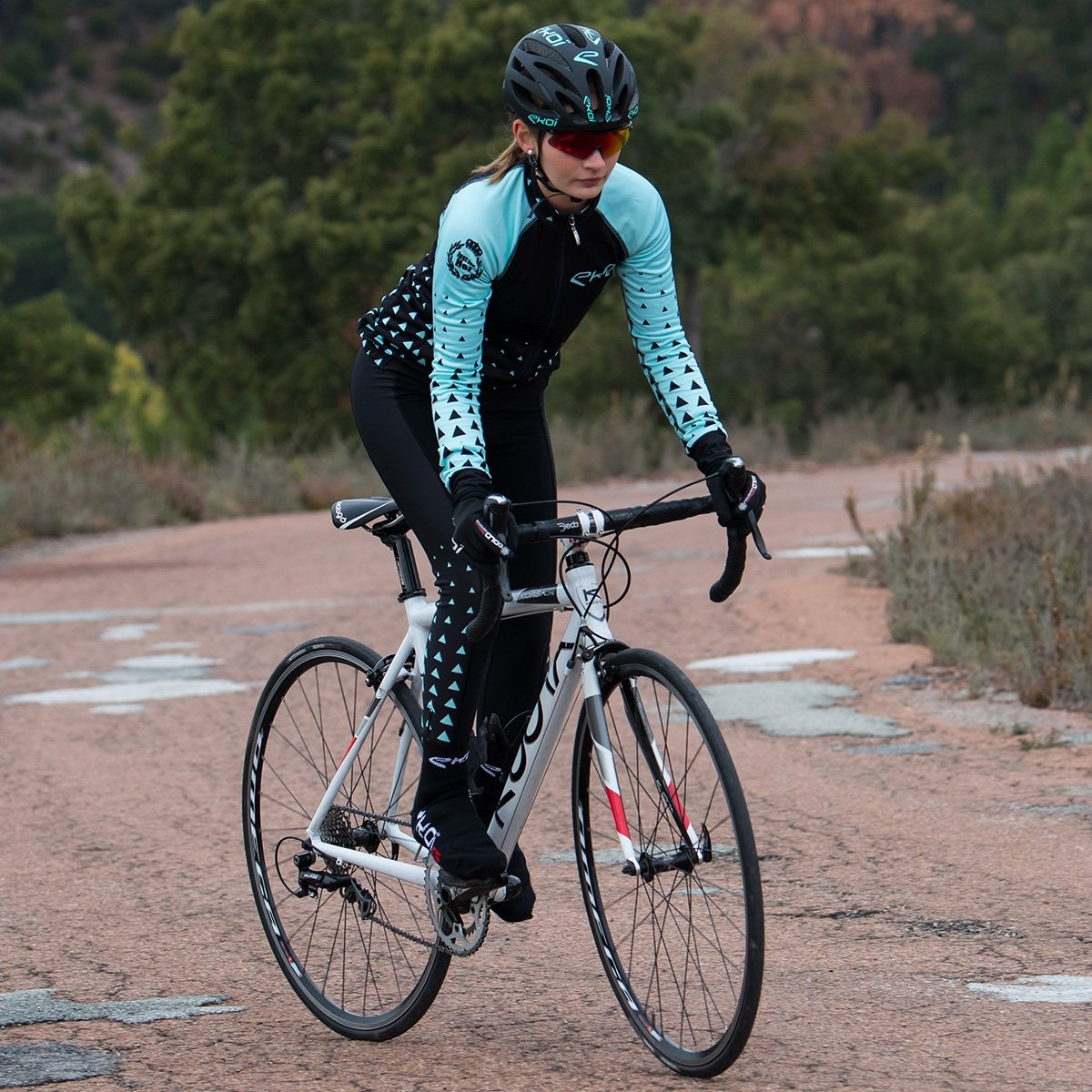 EKOI LADY TRIANGLE LONG SLEEVE JERSEY CELESTE