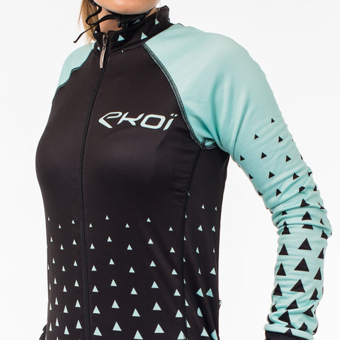 EKOI LADY TRIANGLE LONG SLEEVE JERSEY CELESTE