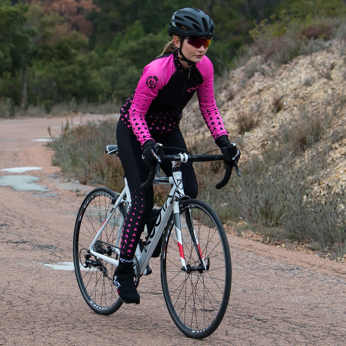 EKOI LADY TRIANGLE LONG SLEEVE JERSEY PINK