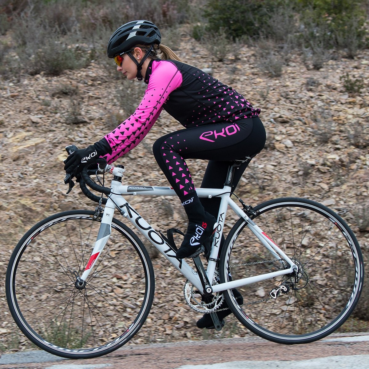 EKOI LADY TRIANGLE LONG SLEEVE JERSEY PINK